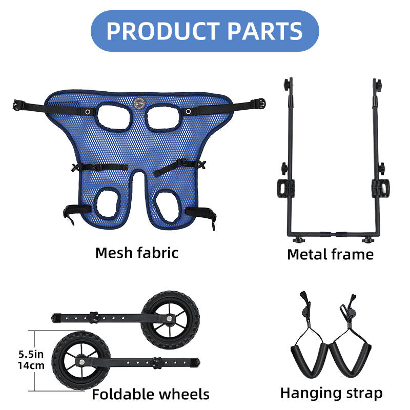 Adjustable 2-Wheel Pet Wheelchair