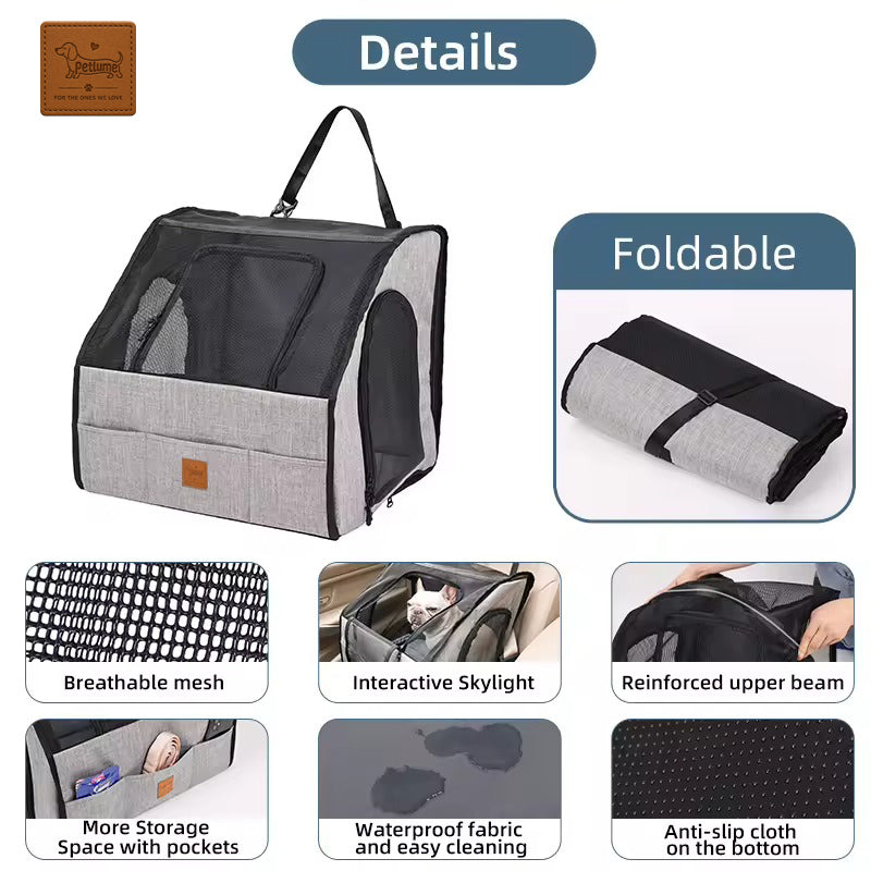 Multifunctional Foldable Pet Car Seat Carrier